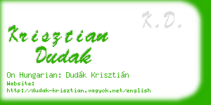 krisztian dudak business card